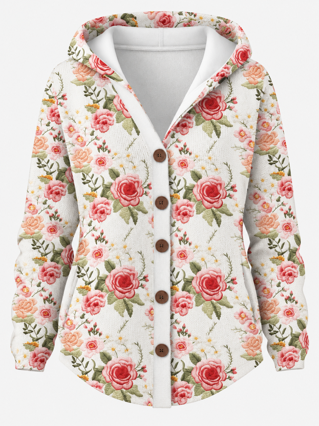 Women's Cosy Artistic Knit Long Cardigan - soft pink product