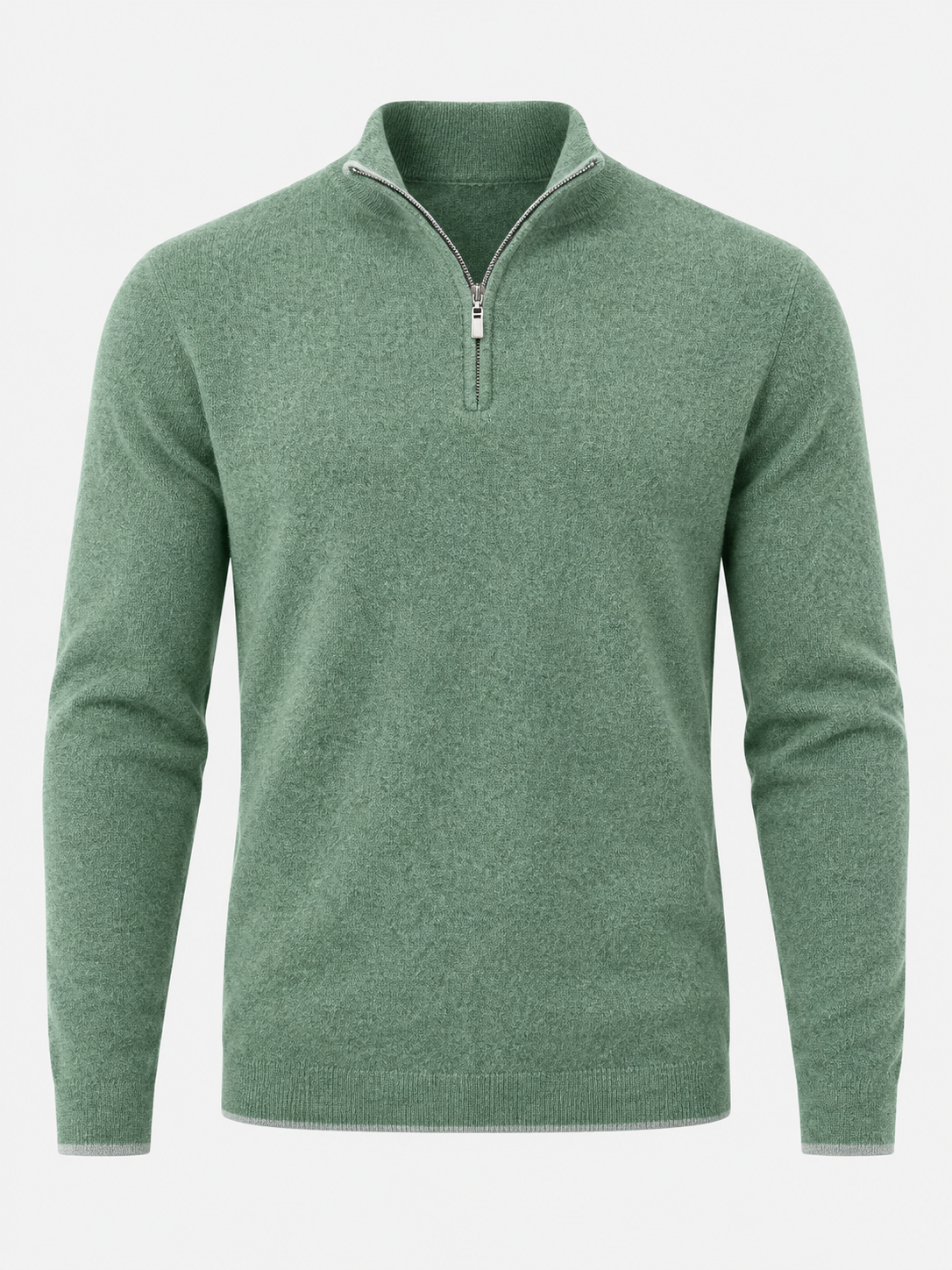 Men's Premium Knit Half Zip Jumper - green product