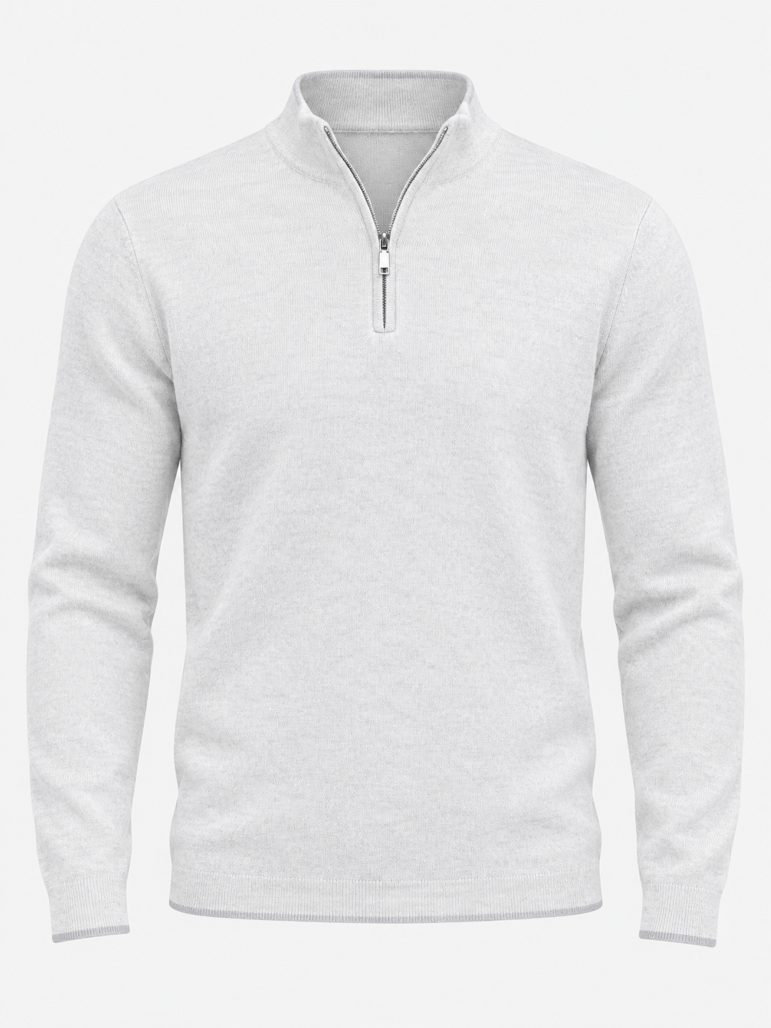 Men's Premium Knit Half Zip Jumper - white product