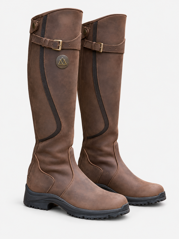 Women's Buckle Strap Knee High Boots