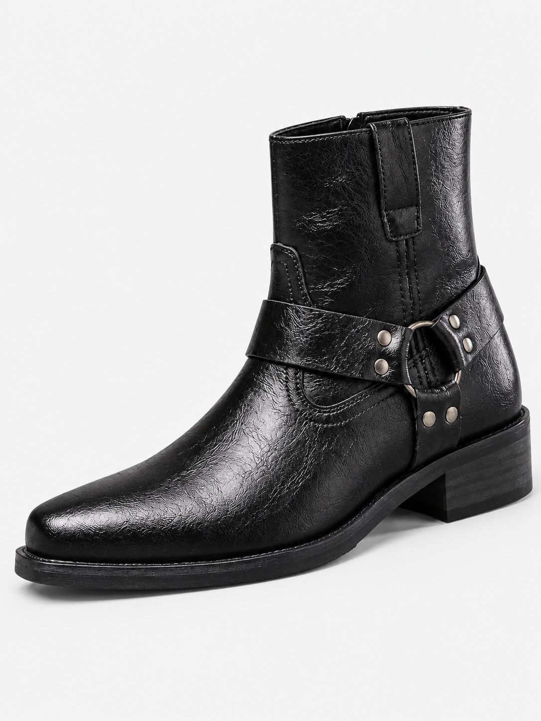 Men's Leather-Look Chelsea Boots - black product
