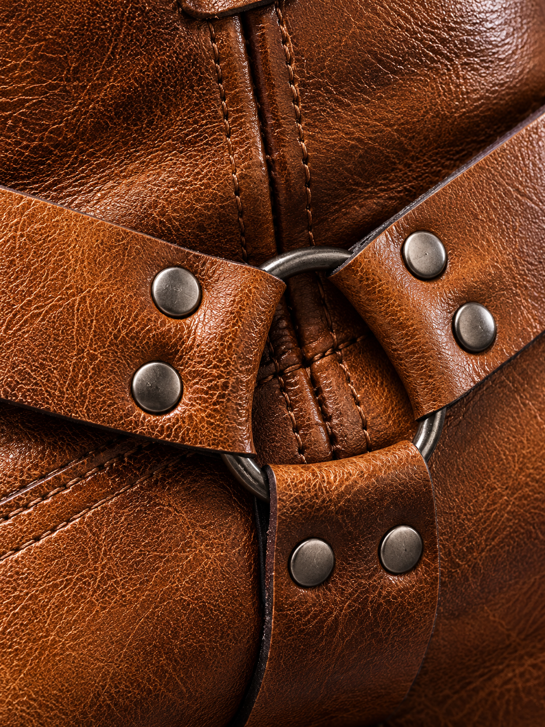 Men's Leather-Look Chelsea Boots - cognac detail