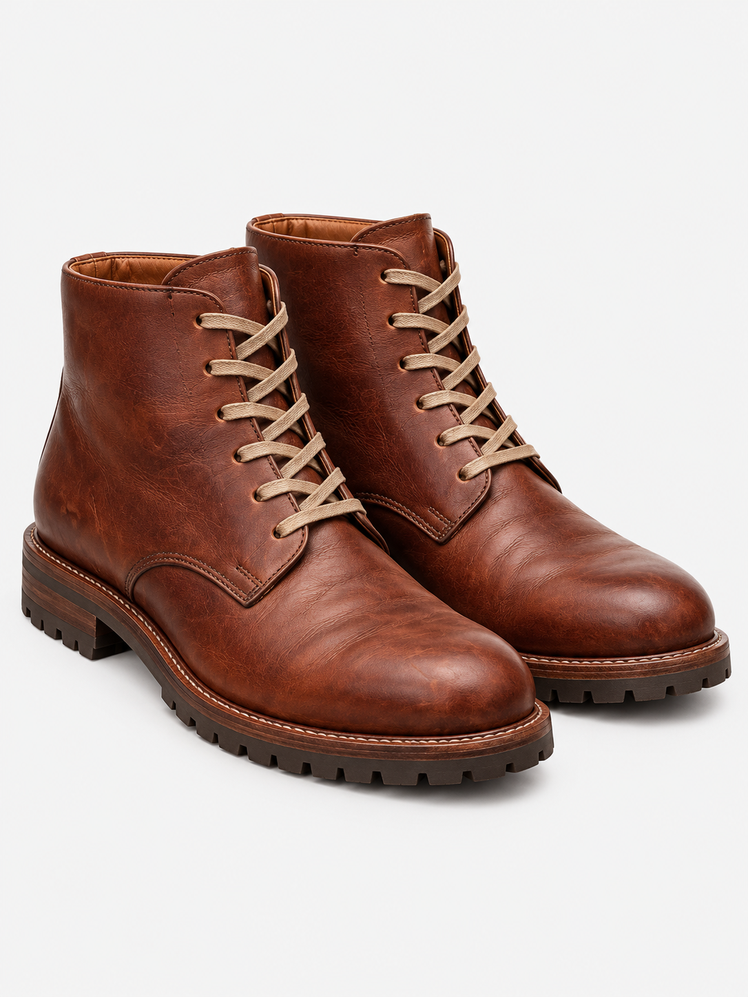 Men's Classic Lace Up Boots - chestnut brown product