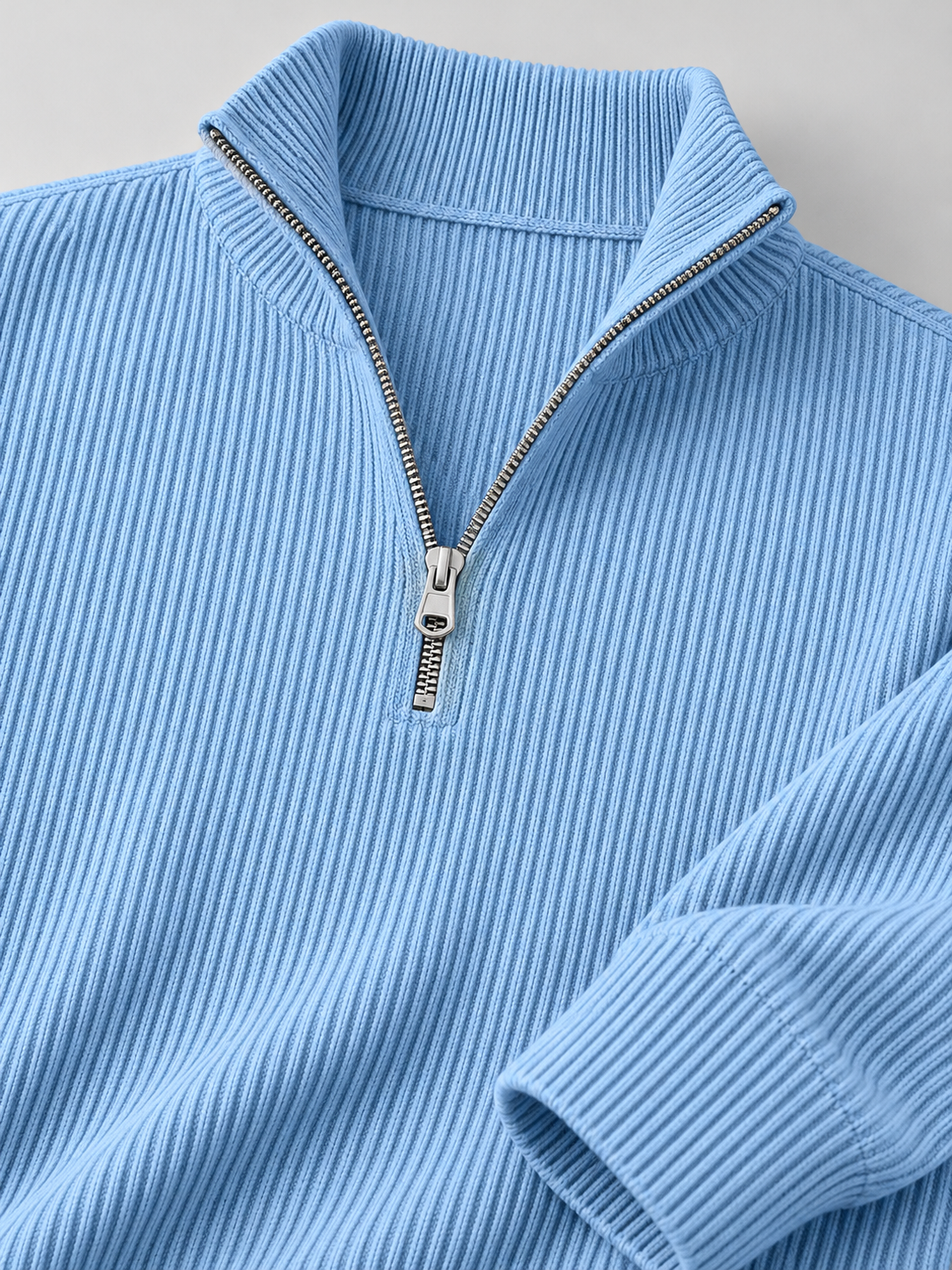 Men's Trendy Knit Jumper - light blue detail