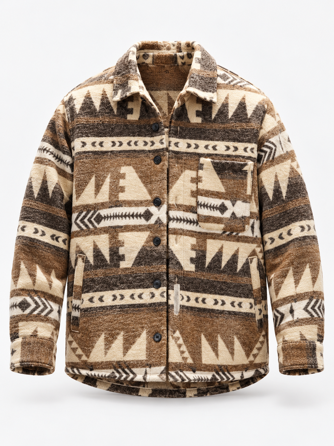 Men's Warm Textured Classic Jacket - light brown product