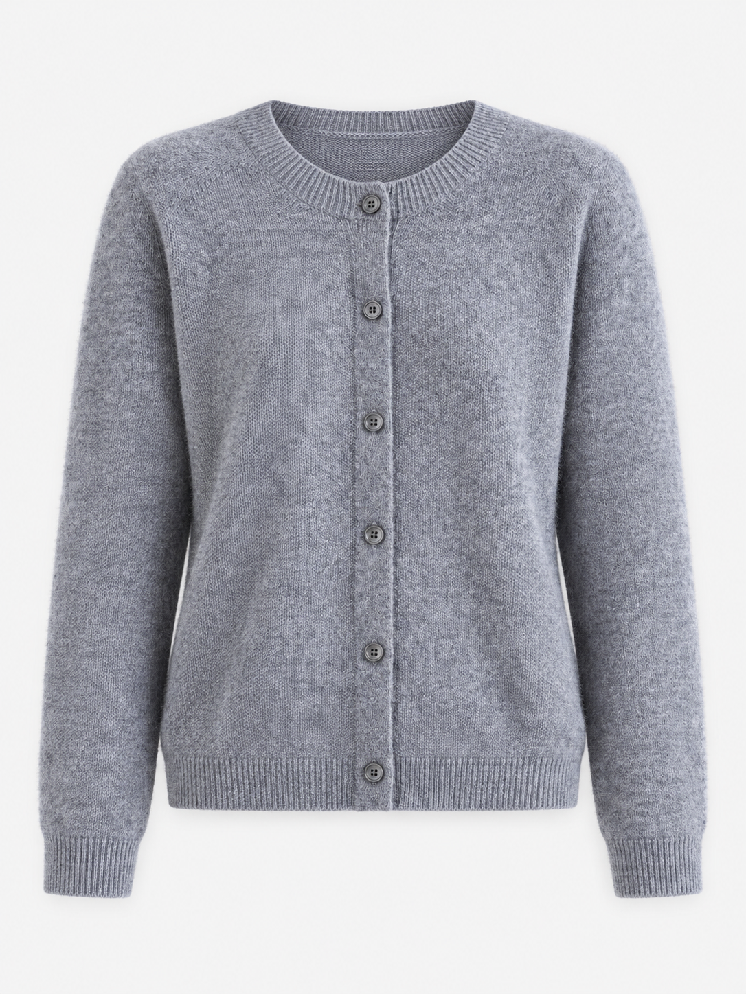 Women's Soft Knit Crew Neck Cardigan - grey product