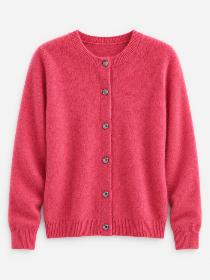 Women's Soft Knit Crew Neck Cardigan