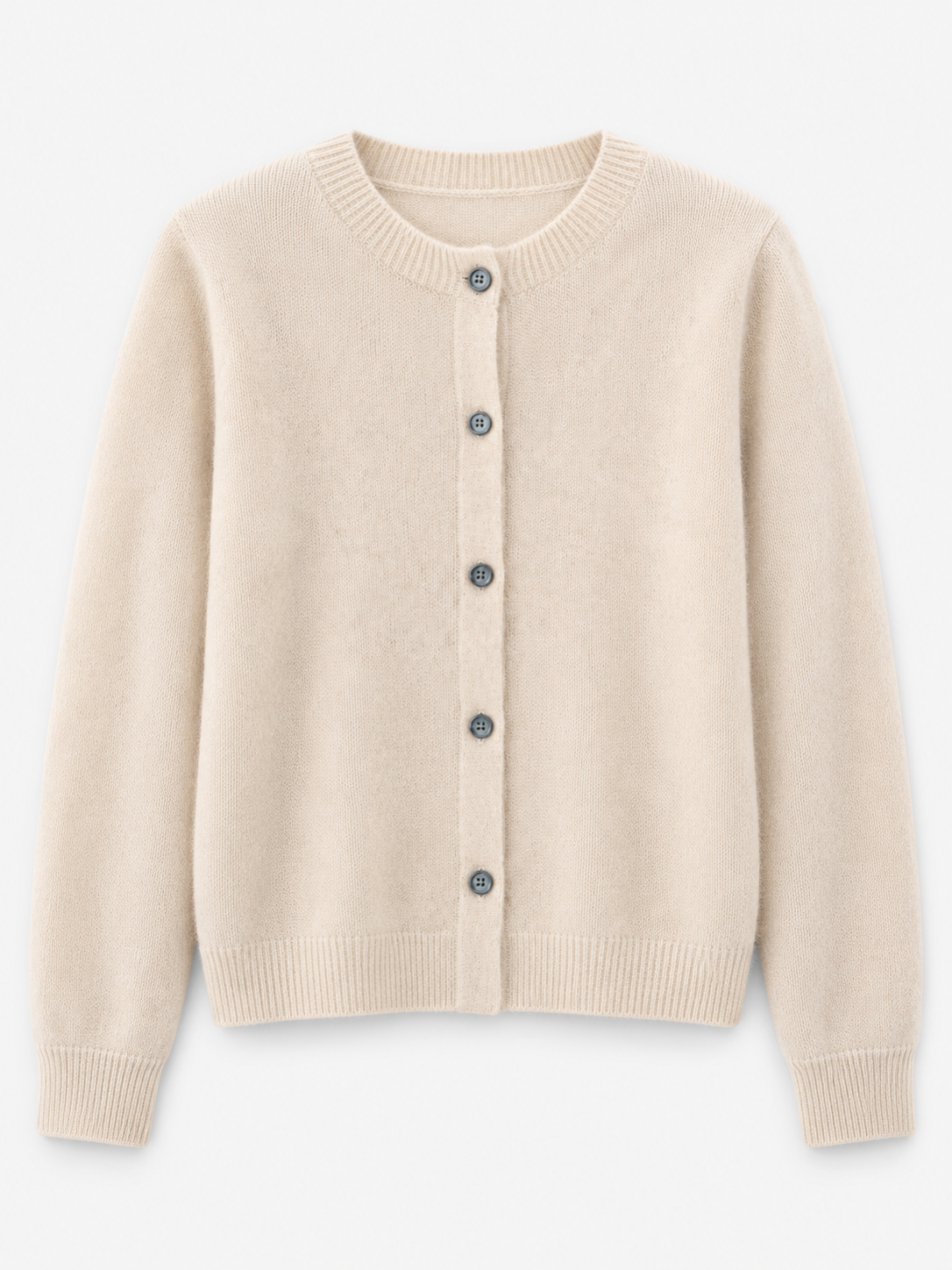 Women's Soft Knit Crew Neck Cardigan - khaki product