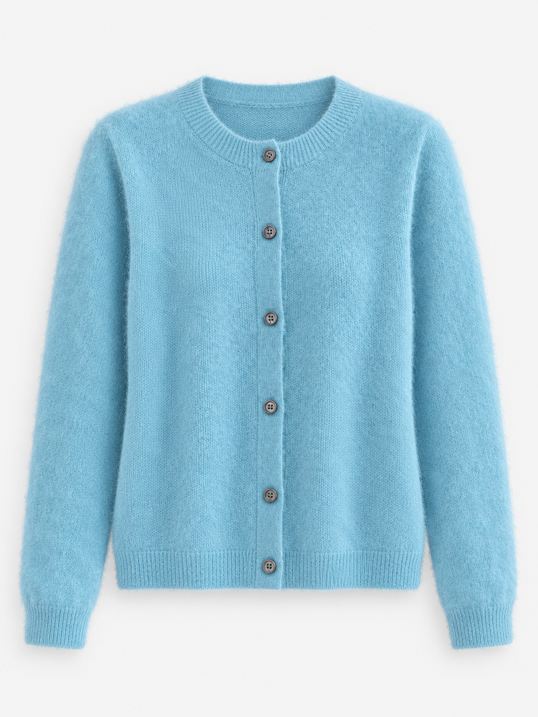 Women's Soft Knit Crew Neck Cardigan - light blue product