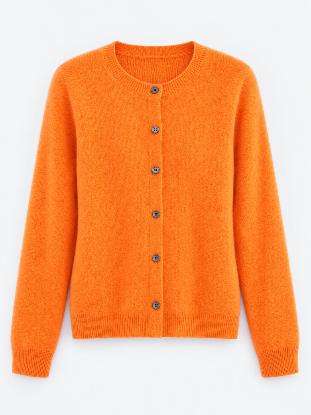 Women's Soft Knit Crew Neck Cardigan - orange product