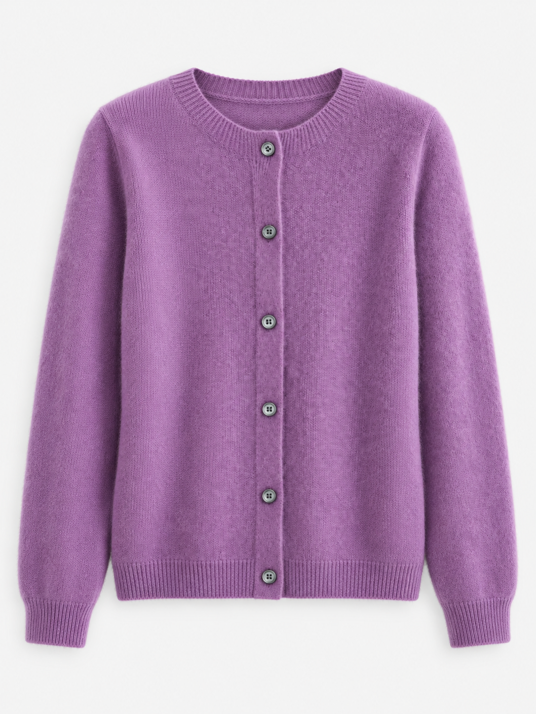 Women's Soft Knit Crew Neck Cardigan - purple product