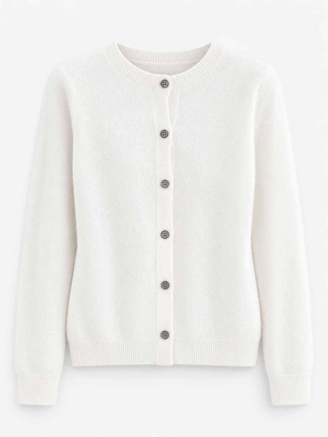 Women's Soft Knit Crew Neck Cardigan - white product