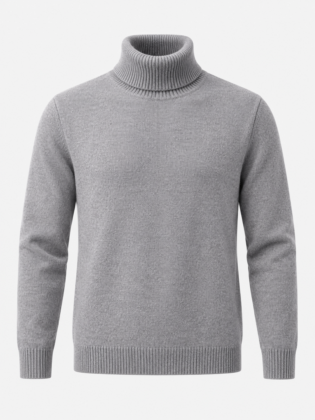 Men's Soft Knit Roll Neck Jumper - grey product
