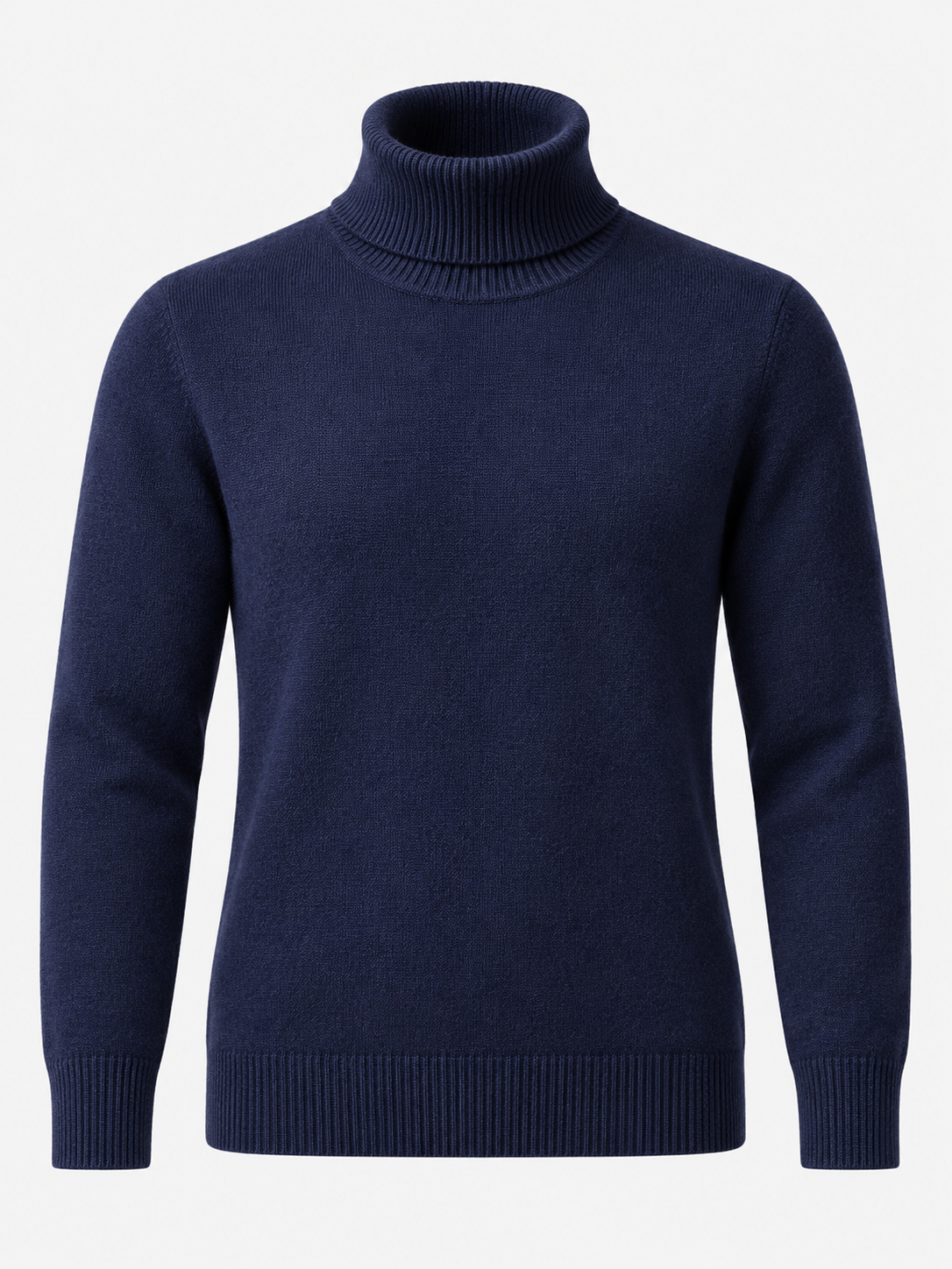 Men's Soft Knit Roll Neck Jumper - navy product