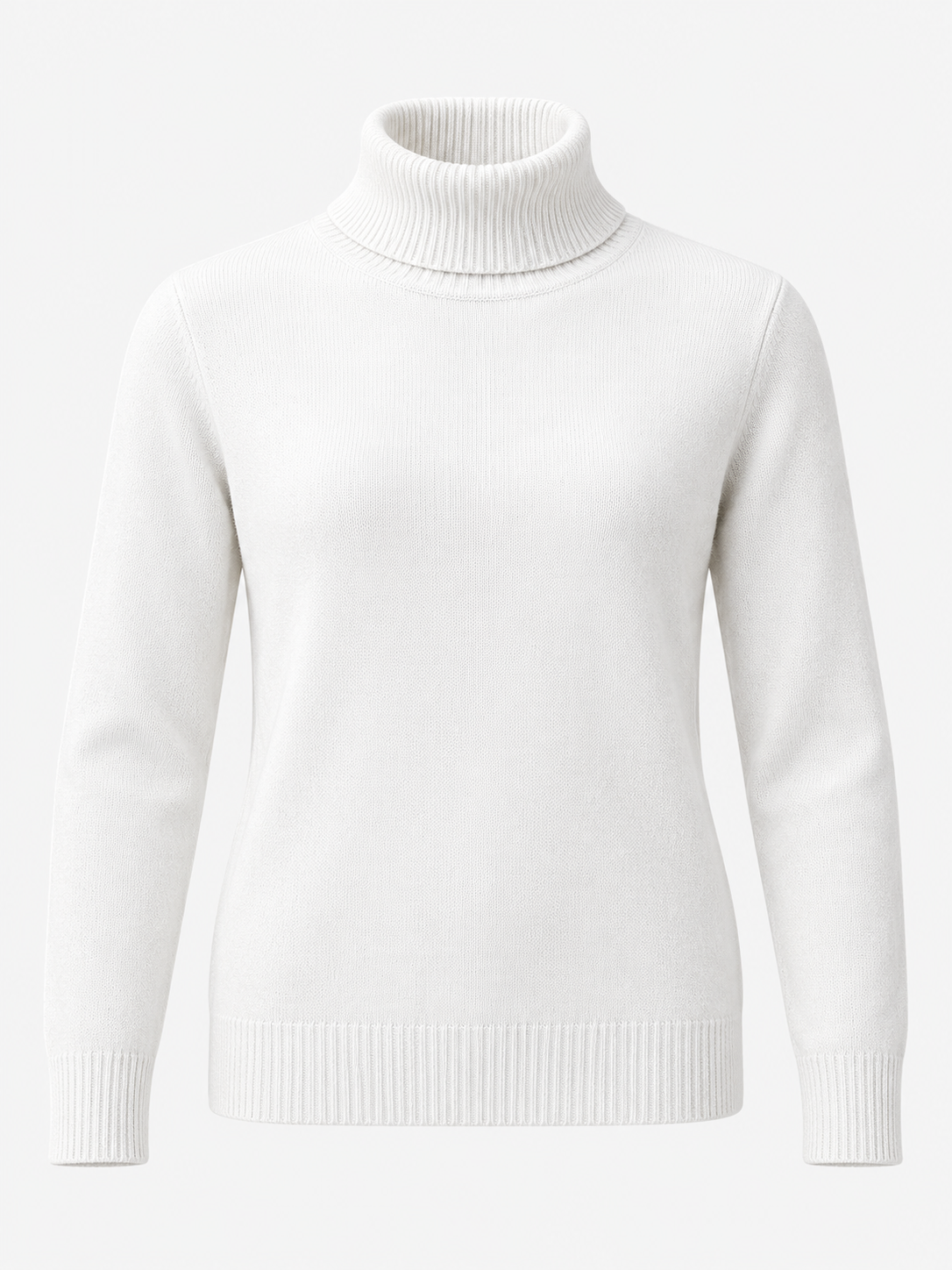 Men's Soft Knit Roll Neck Jumper - white product
