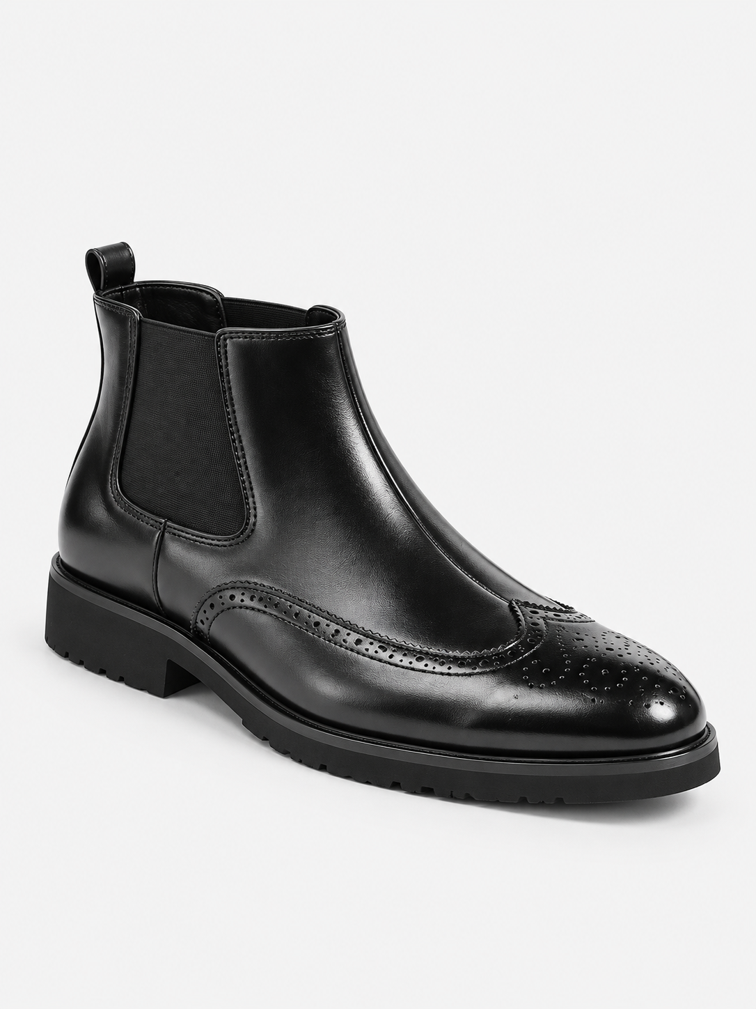 Women's Leather-Look Chelsea Boots - black product