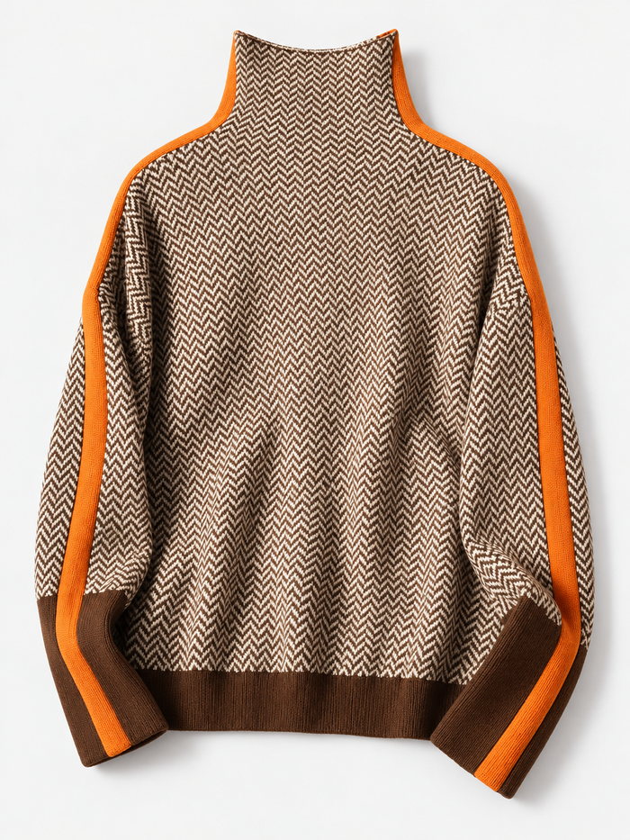 Women's High Neck Knit Jumper