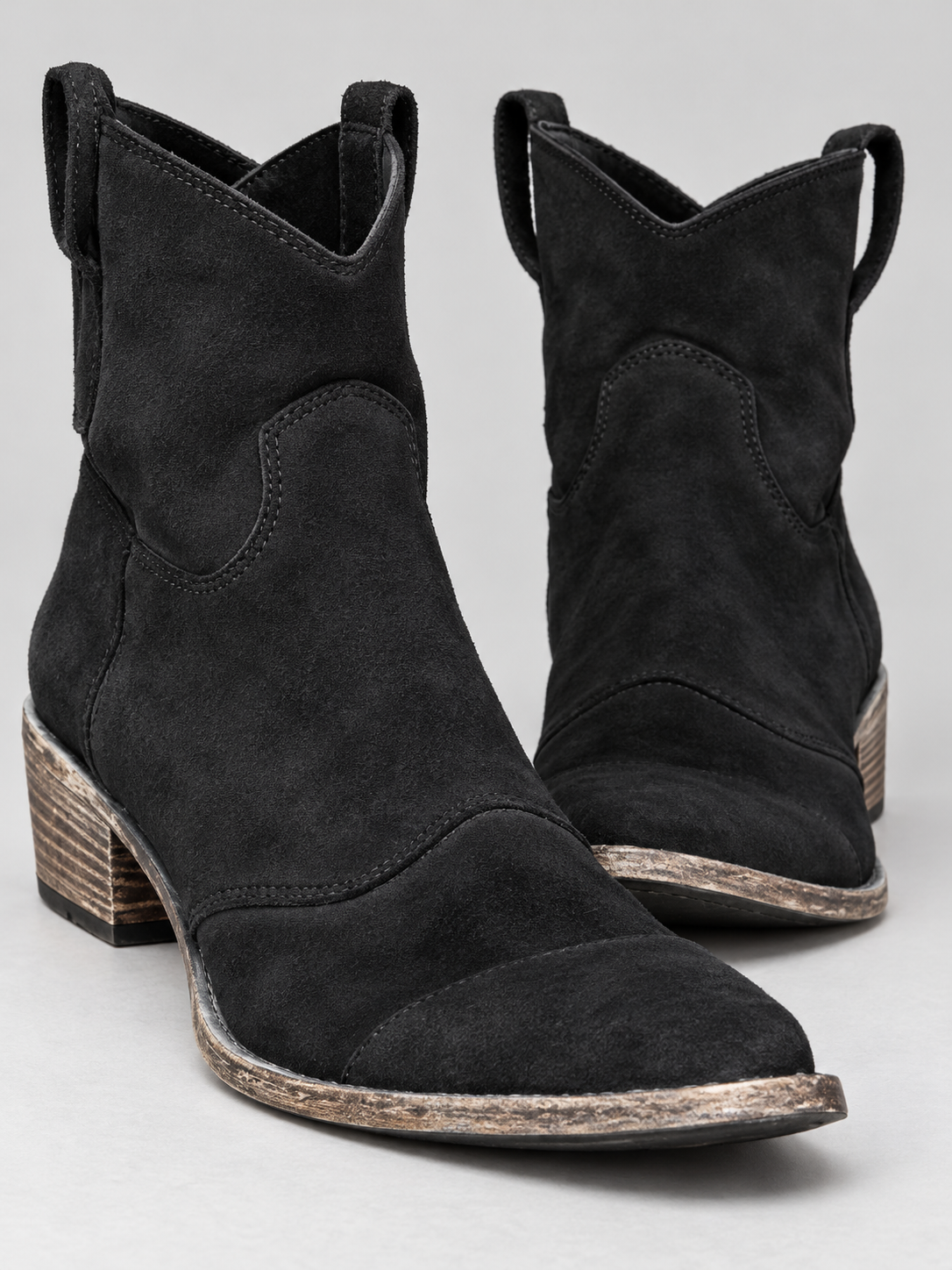 Women's Pointed Toe Ankle Boots - black detail