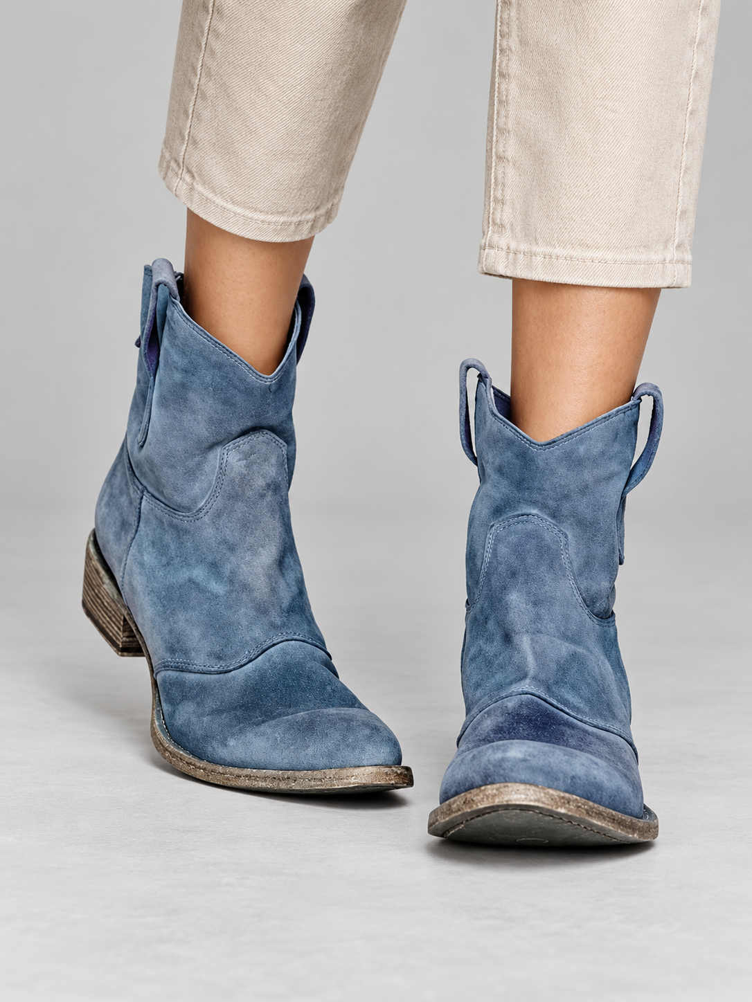 Women's Pointed Toe Ankle Boots - blue model