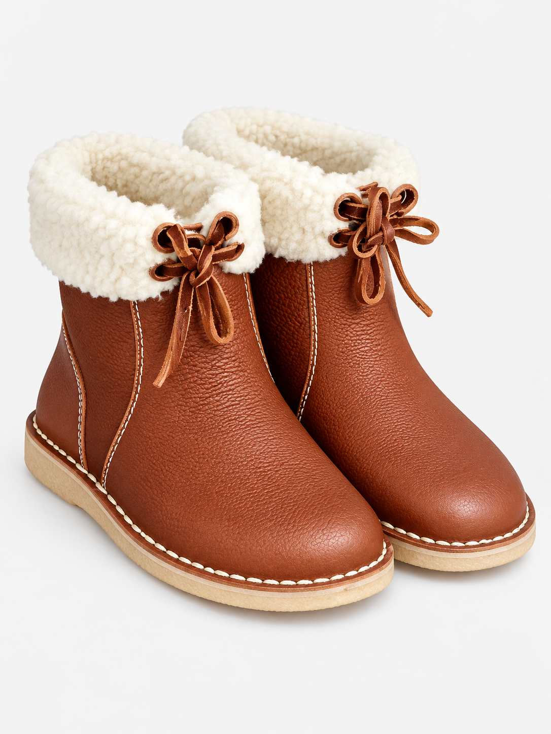 Women's Winter Warm Lined Snow Boots - light brown product