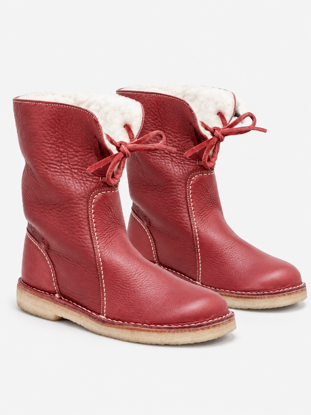 Women's Winter Warm Lined Snow Boots - red product