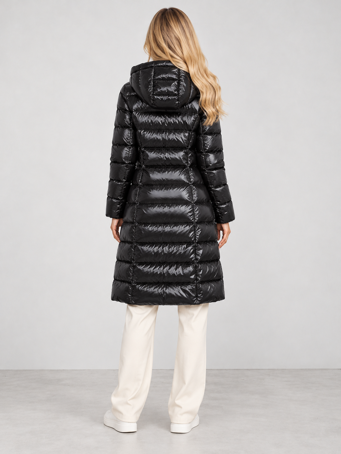 Women's Winter Warm Ultralight Puffer Jacket - black back