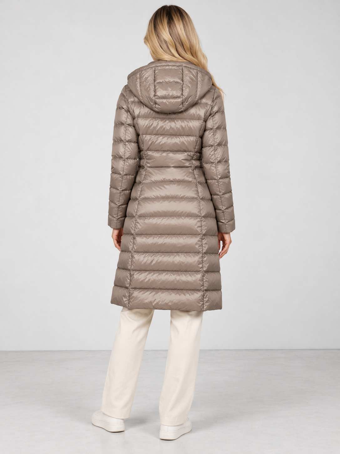 Women's Winter Warm Ultralight Puffer Jacket - khaki back