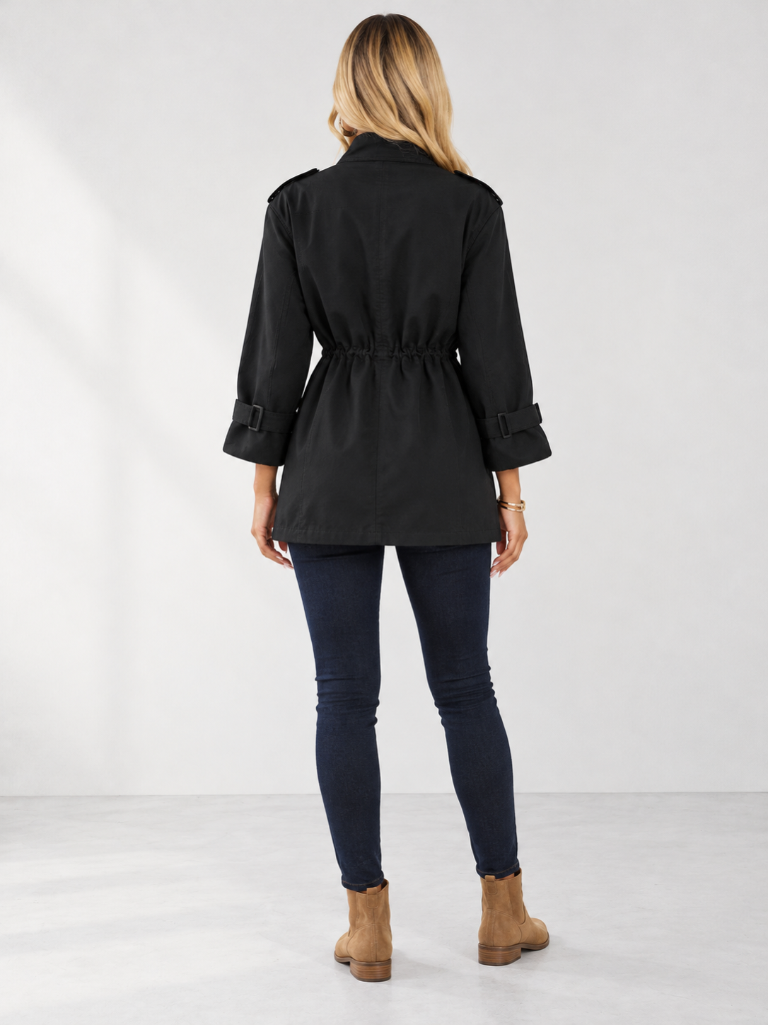 Women's Timeless Tailored Coat - black back